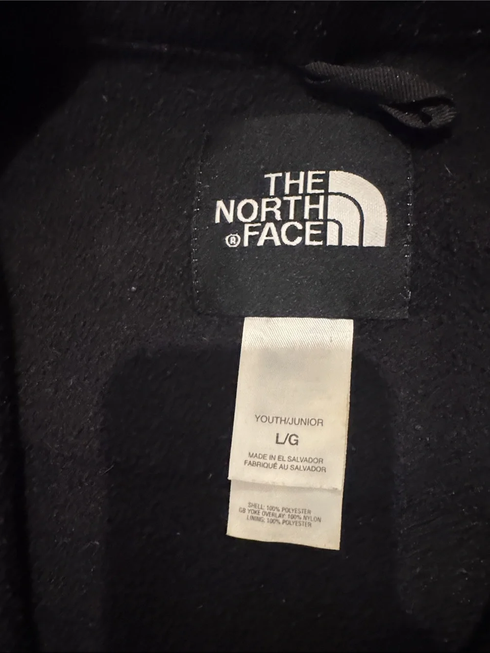 The North Face Black Men's Fleece Jacket with Overlay Panels